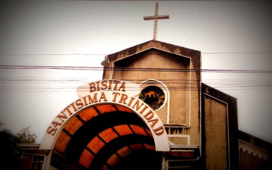 THE FAÇADE ARCH OF THE BISITA SANTISIMA TRINIDAD IN MALOLOS